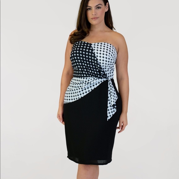 Maree Pour Toi Dresses & Skirts - Polka dot bustier dress